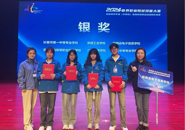 圖為“動漫制作”賽項獲得銀獎團隊合影 - 副本.png